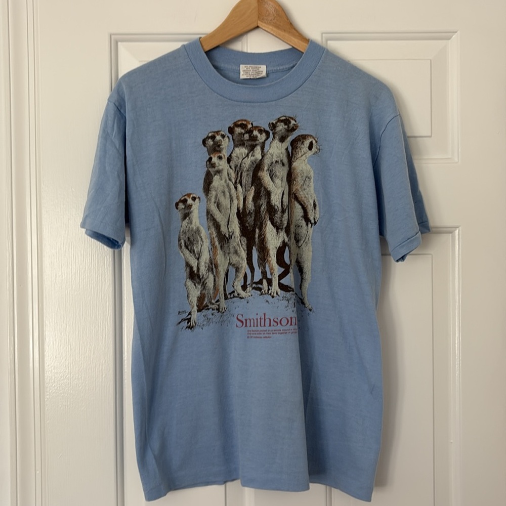 Vintage 1987 Smithsonian Meerkats T-Shirt large medium small
